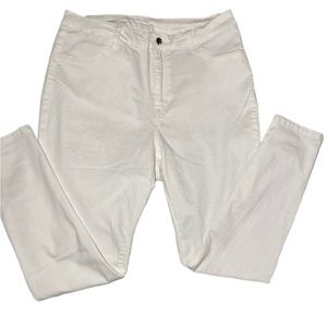 White Jeggings Women’s Size XL Faux Front Pockets Stretchy Pants Leggings